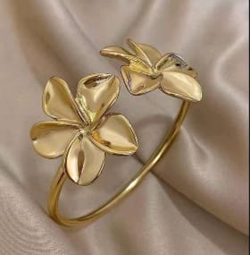 Gold Flower Open Bracelet – SHEIN Fast Delivery in 5 Days