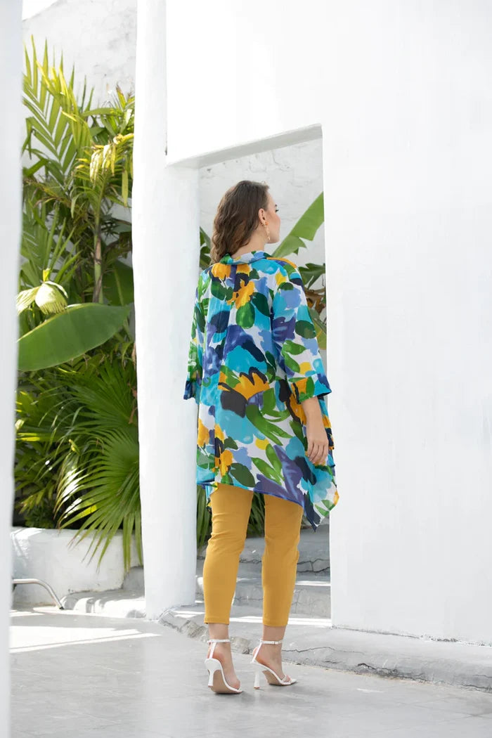 GOLDIE'S PRINTED COTTON TOP O/S