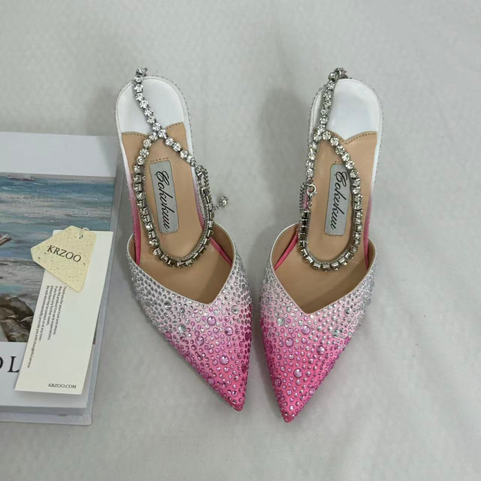 Gradient Pink Closed-Toe Sandals