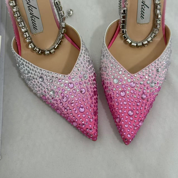 Gradient Pink Closed-Toe Sandals