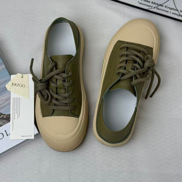 Green Chunky-Soled Casual Shoes