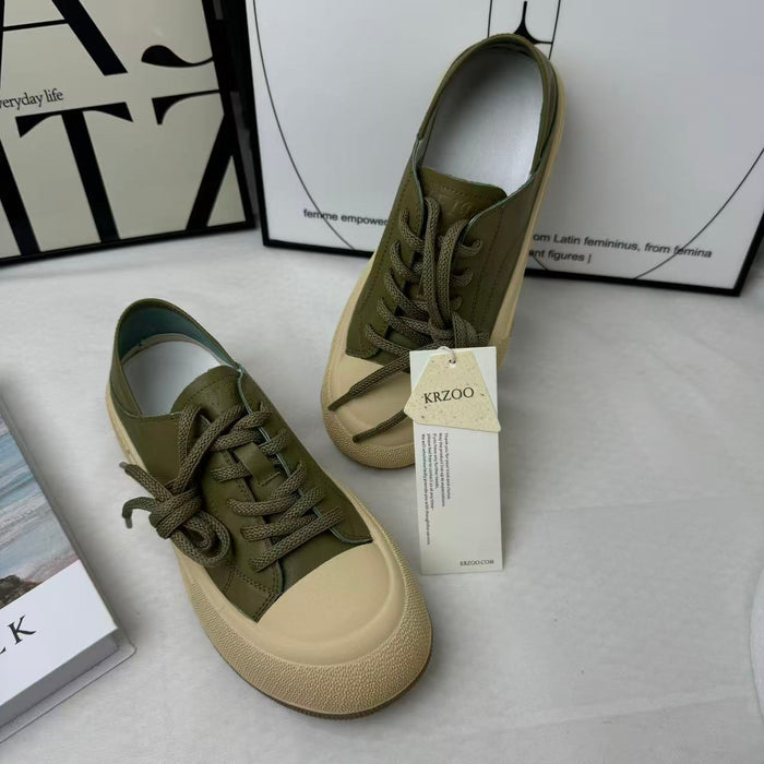 Green Chunky-Soled Casual Shoes