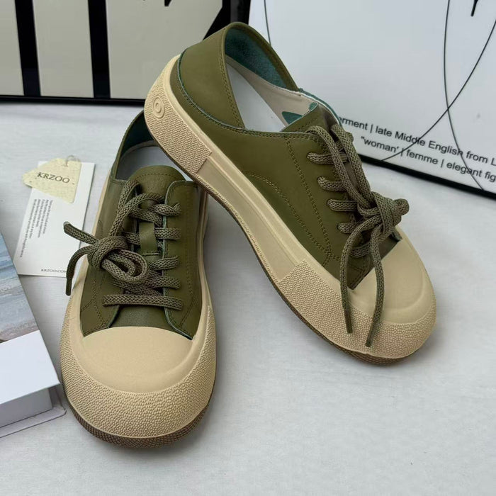 Green Chunky-Soled Casual Shoes