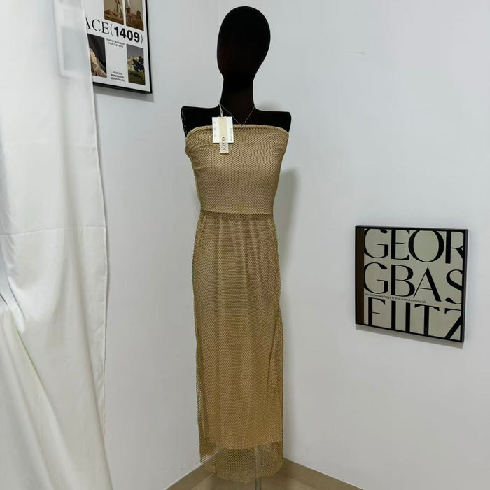 Halter-Neck Slim-Fit Sleeveless Gown
