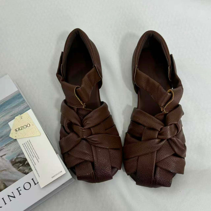 Hand-Woven Top-Grain Leather Sandals
