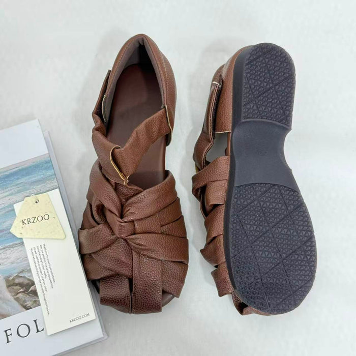 Hand-Woven Top-Grain Leather Sandals