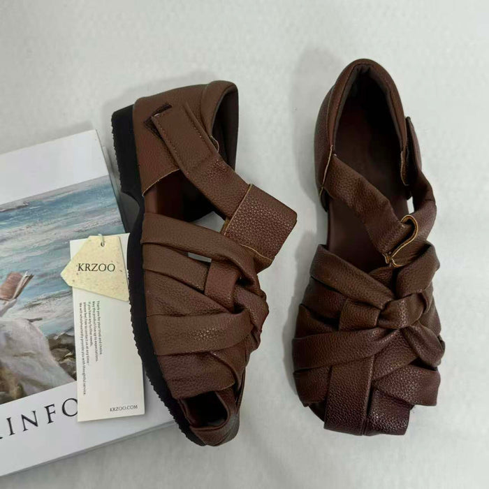 Hand-Woven Top-Grain Leather Sandals