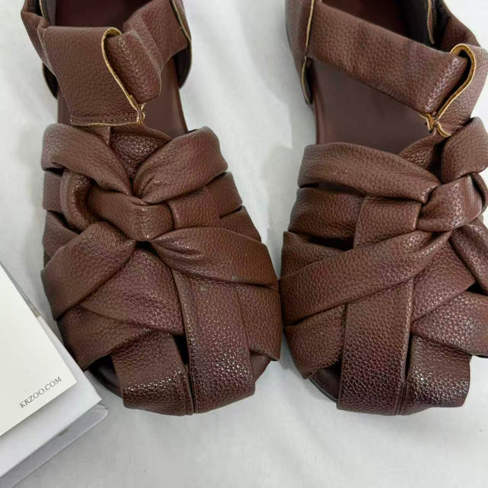 Hand-Woven Top-Grain Leather Sandals