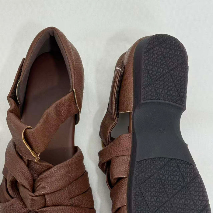 Hand-Woven Top-Grain Leather Sandals