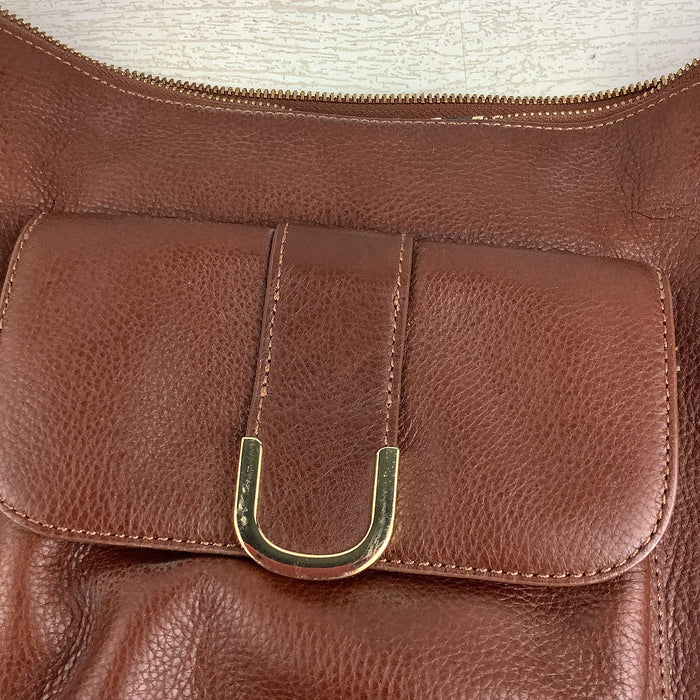 Handbag Leather By Talbots, Size: Medium