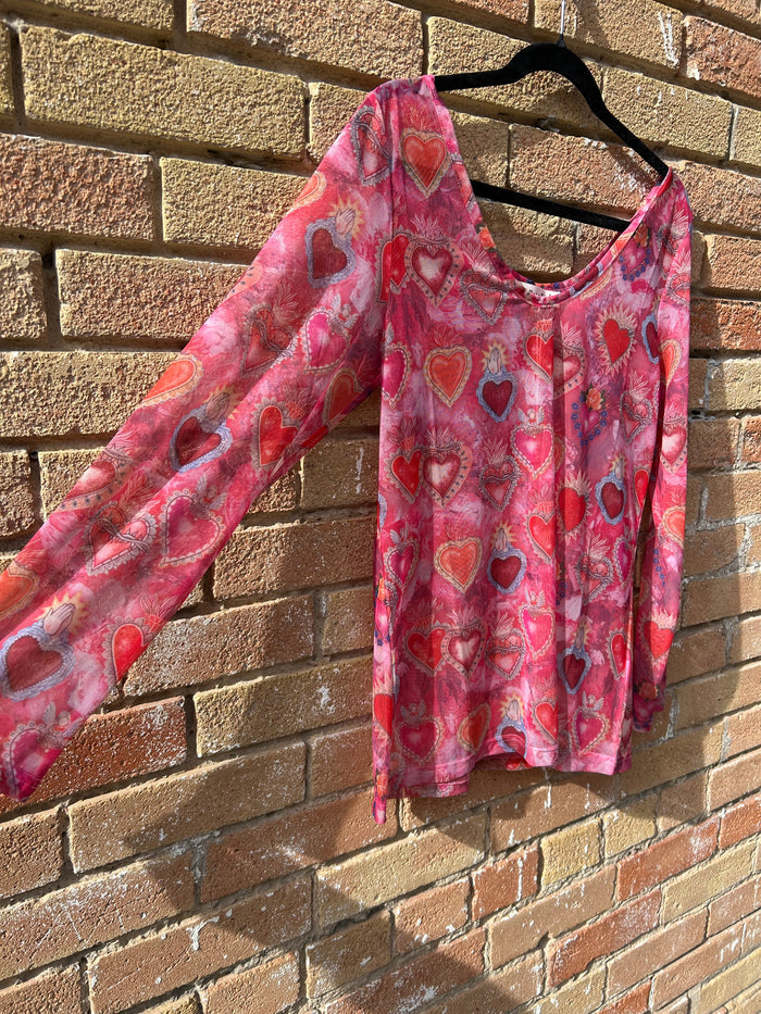 HEART MESH TOP