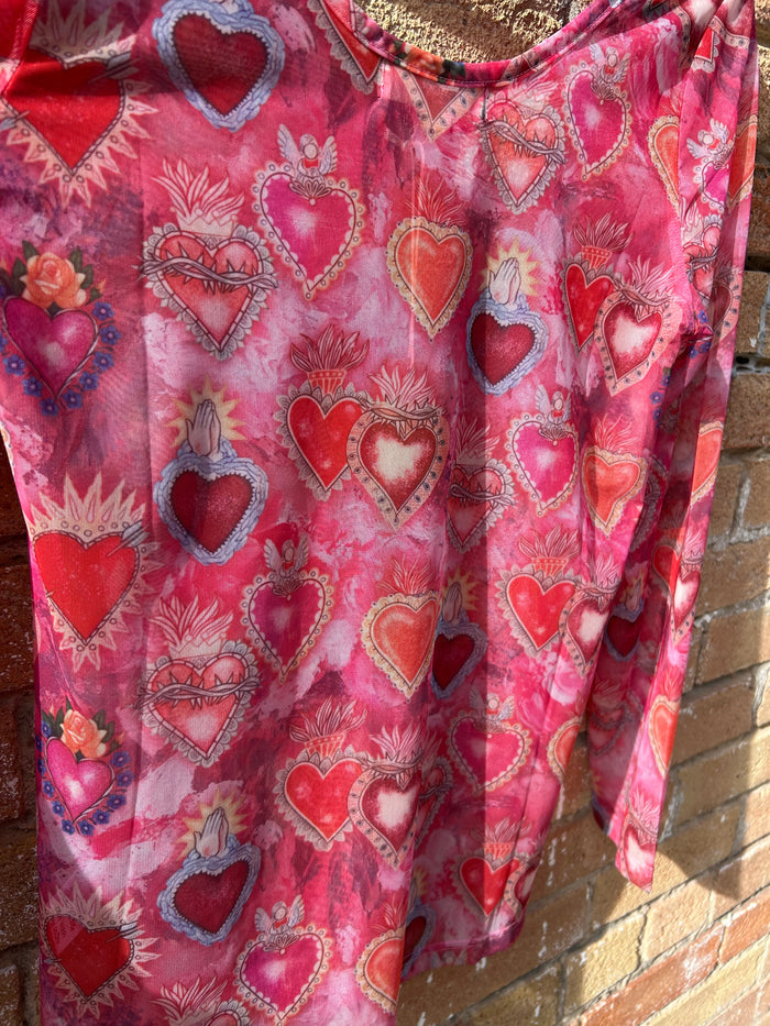 HEART MESH TOP