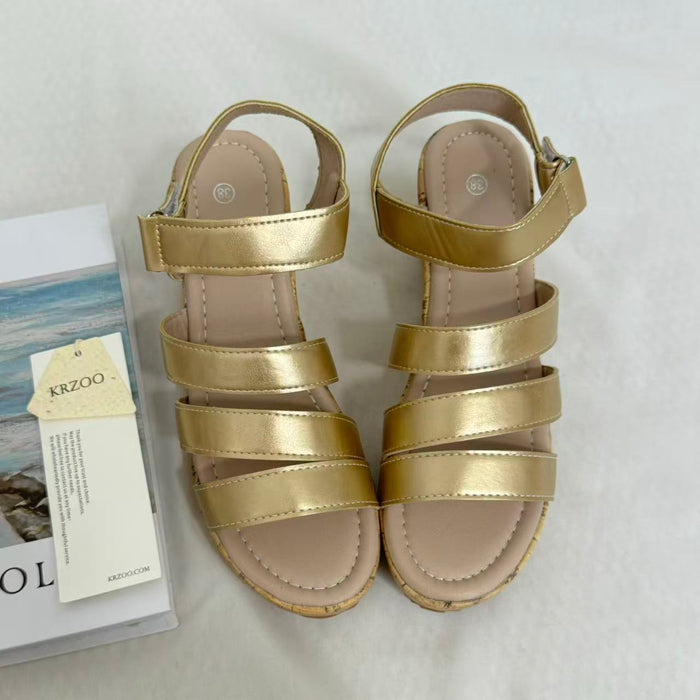 High-Heeled Single-Strap Beach Sandals