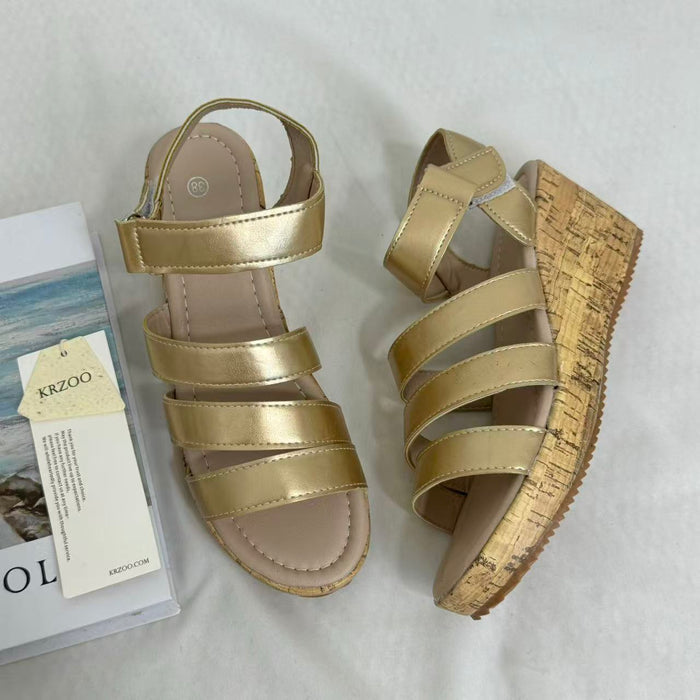 High-Heeled Single-Strap Beach Sandals