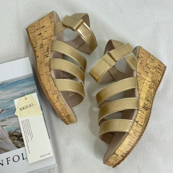High-Heeled Single-Strap Beach Sandals