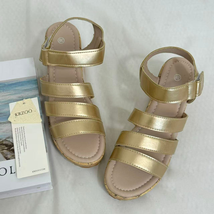 High-Heeled Single-Strap Beach Sandals
