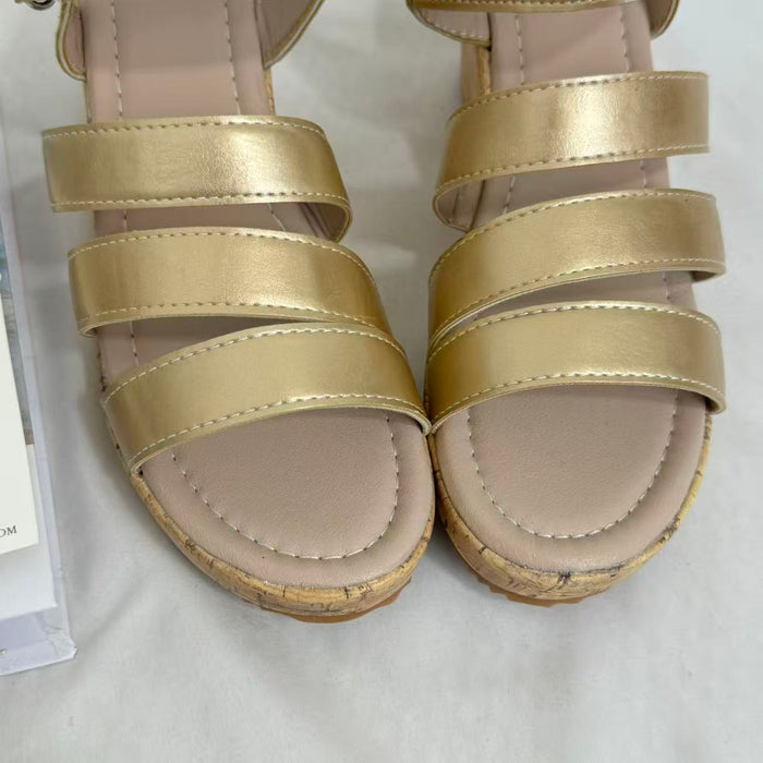 High-Heeled Single-Strap Beach Sandals