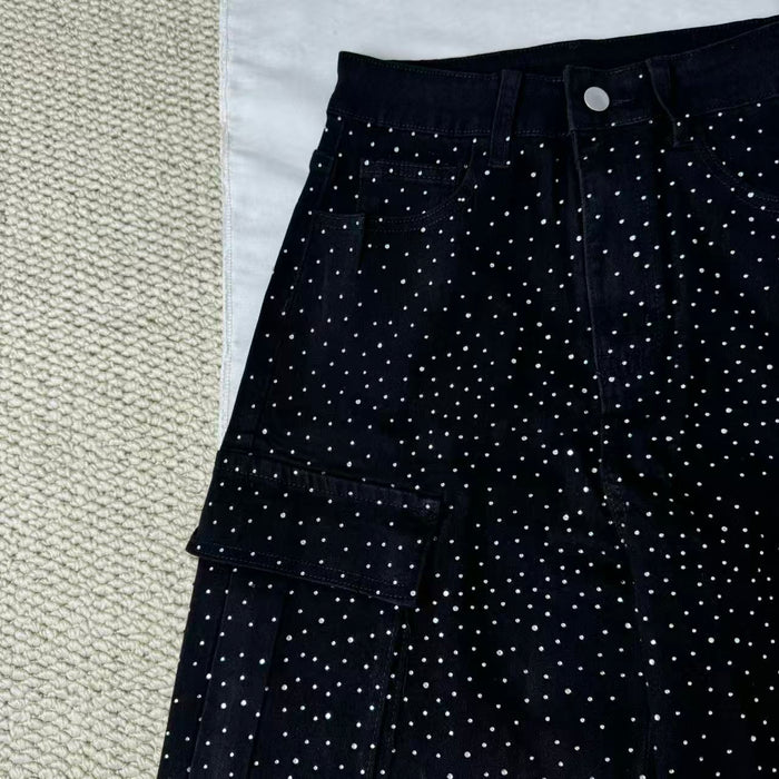 High-Waisted Starry Sky Jeans