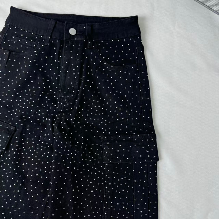 High-Waisted Starry Sky Jeans