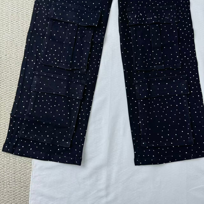 High-Waisted Starry Sky Jeans