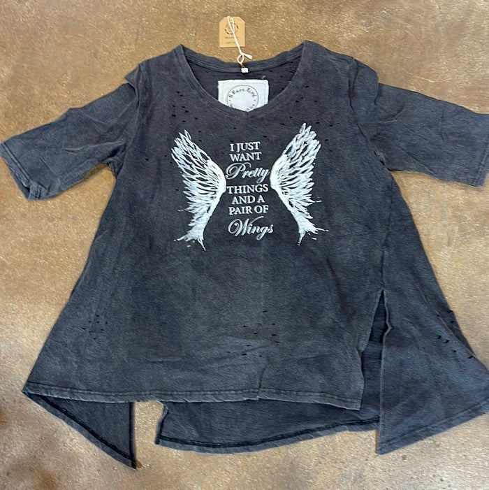 I Just want Pretty things and a pair of Wings T Shirt