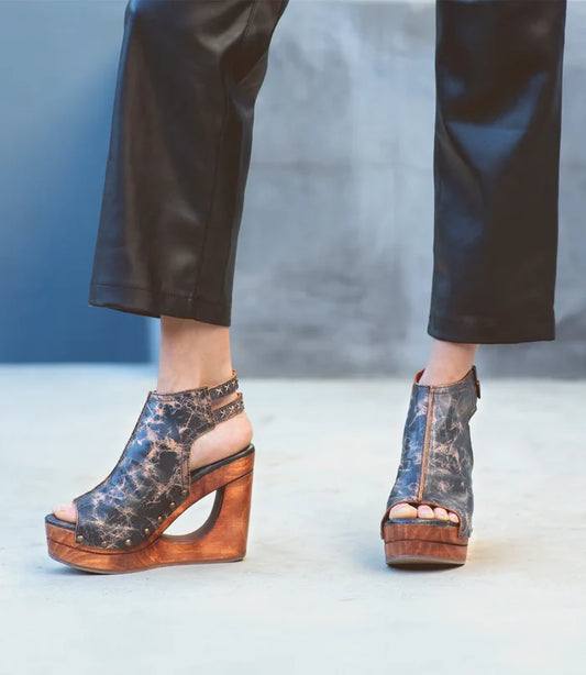 IMELDA BLACK LUX WEDGE