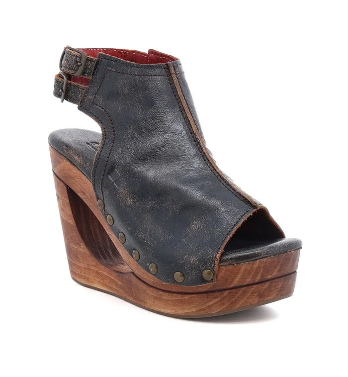 IMELDA BLACK LUX WEDGE