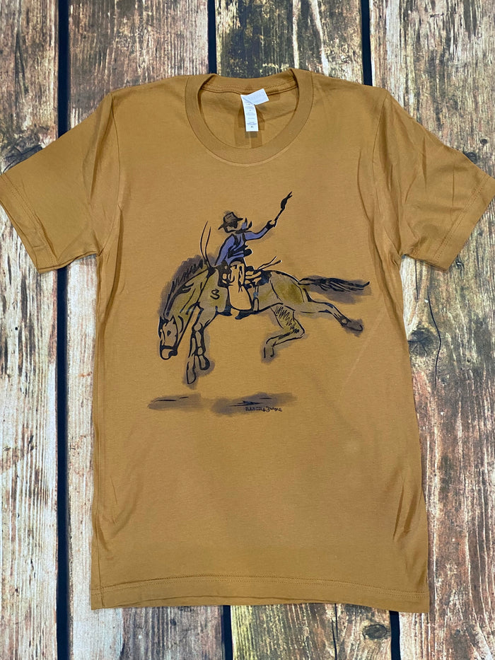 Inked Bronc W/ Watercolor Tee
