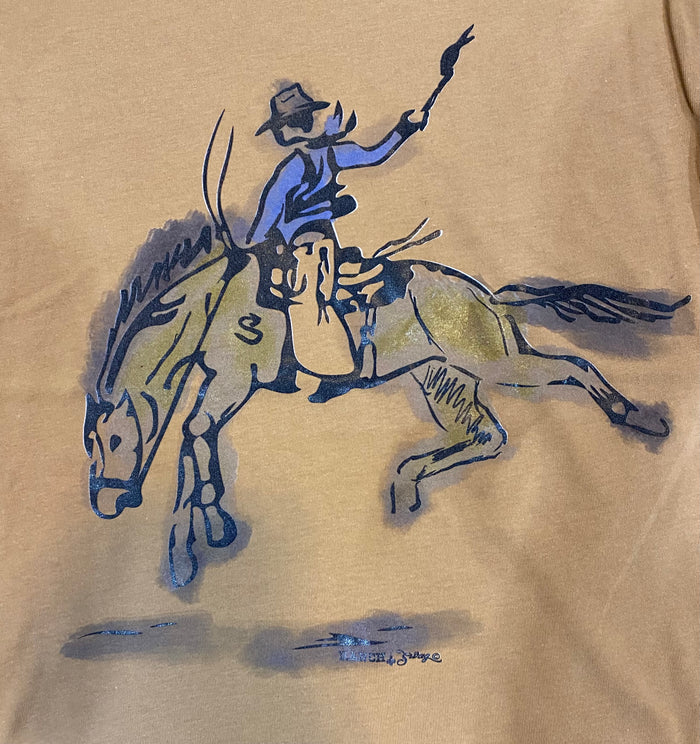 Inked Bronc W/ Watercolor Tee