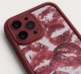iPhone 12 Pro Max Case – Matte Lip Print Design – Shockproof Protective Cover for Women