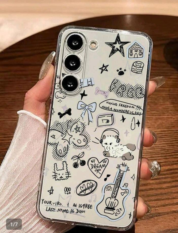 iPhone 13 Pro Clear Doodle Phone Case | SHEIN Fast Delivery