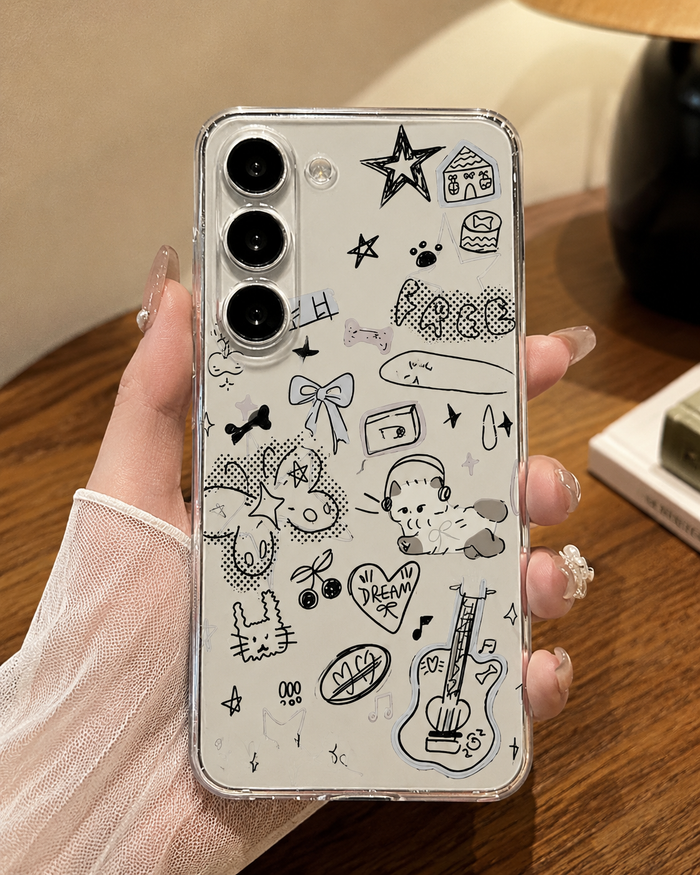 iPhone 13 Pro Clear Doodle Phone Case | SHEIN Fast Delivery
