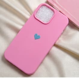 iPhone 16 Pro Max Case – Soft Matte Candy Colors with Glitter Camera Frame – Cute Heart Design Cover
