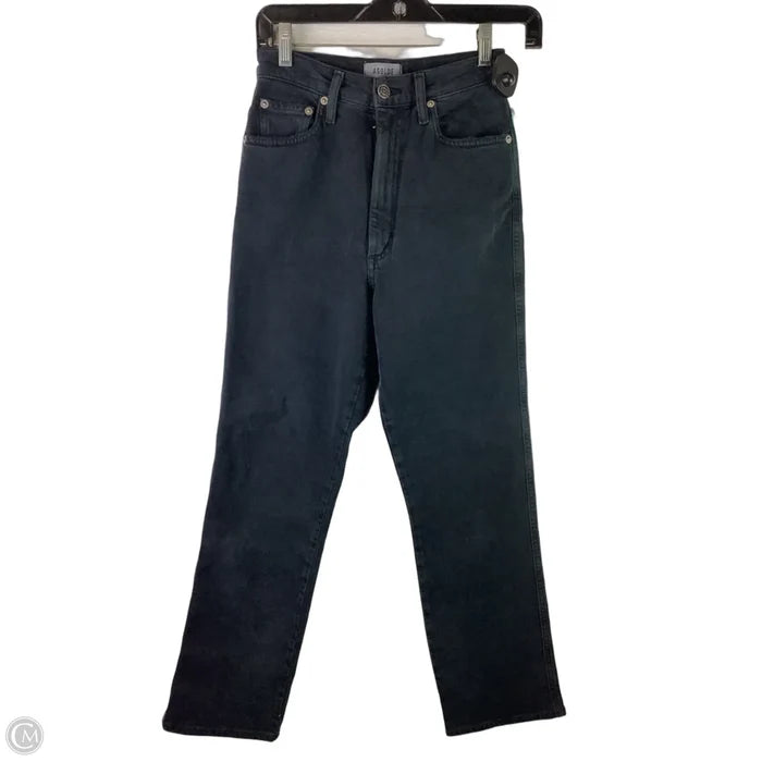 Jeans Straight By Agolde In Black Denim, Size: 2(24)