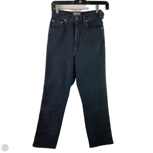 Jeans Straight By Agolde In Black Denim, Size: 2(24)
