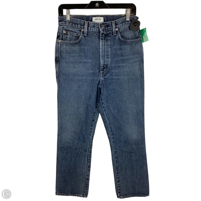 Jeans Straight By Agolde In Blue Denim, Size: 27(4)