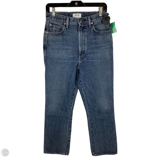 Jeans Straight By Agolde In Blue Denim, Size: 27(4)