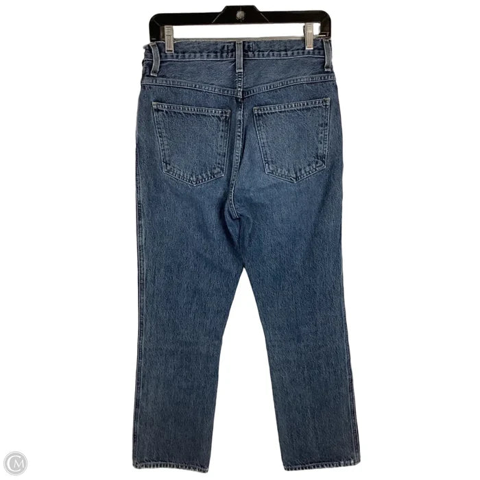 Jeans Straight By Agolde In Blue Denim, Size: 27(4)