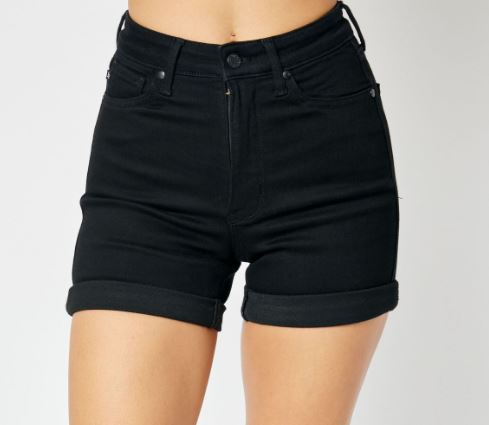 Judy Blue High Waist Tummy Control Cuffed Shorts