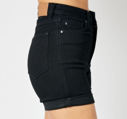 Judy Blue High Waist Tummy Control Cuffed Shorts