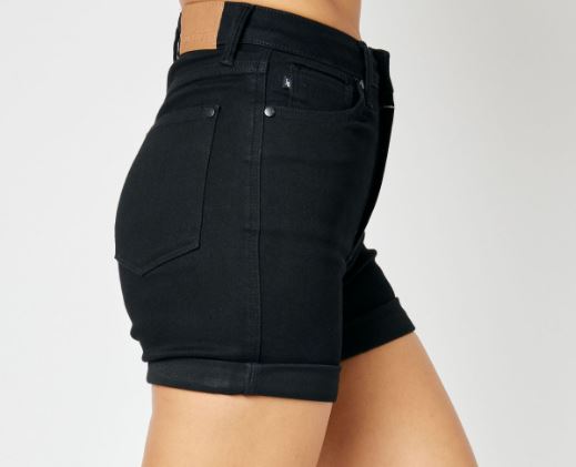 Judy Blue High Waist Tummy Control Cuffed Shorts