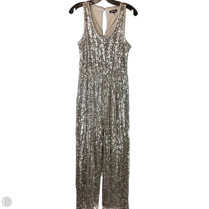 Jumpsuit By Express In Silver, Size: Xs