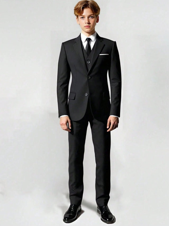 Kids Black Formal Suit Set