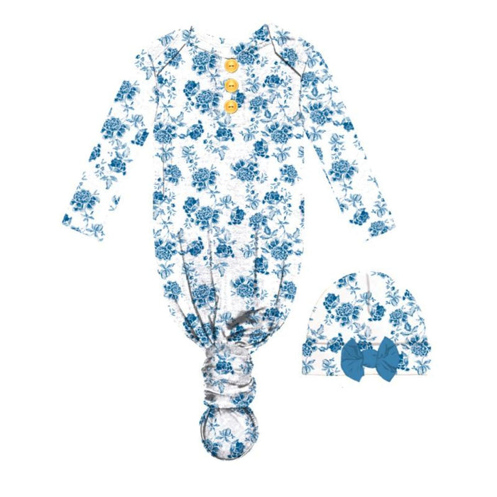 Kids Gown And Beanie Set
