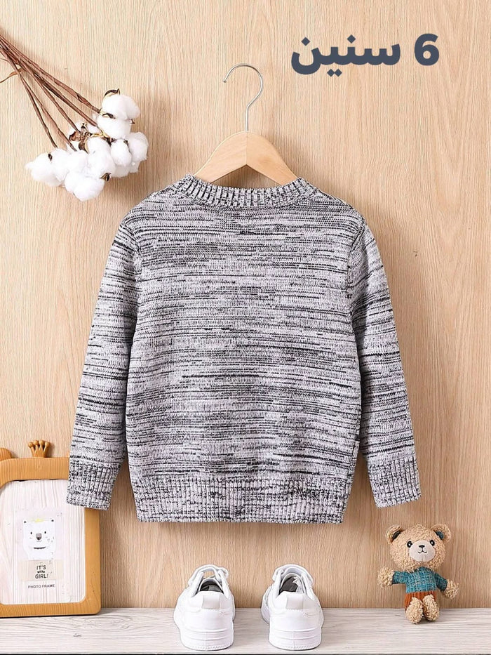 Kids Grey Bear Crown Knit Sweater – SHEIN Fast Delivery in 5 Days