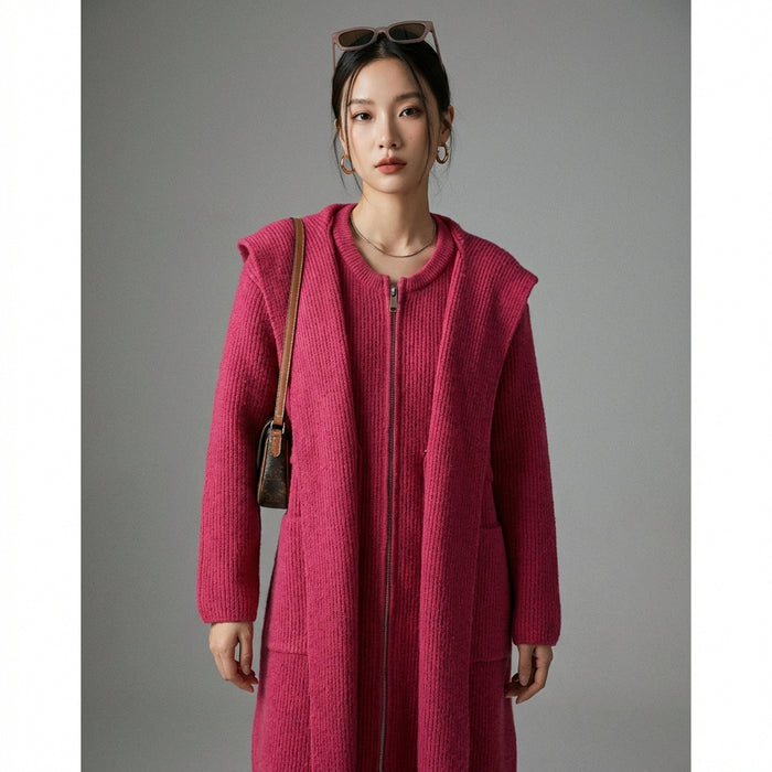 Pull en maille col rond zippé pour femme - Koreanxwear - Taille One Size
