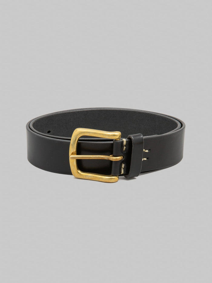 Kobashi Studio Hand Stitched Belt "Kihon" Buckle Black