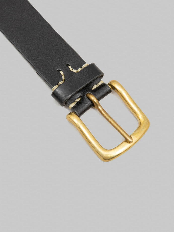 Kobashi Studio Hand Stitched Belt "Kihon" Buckle Black