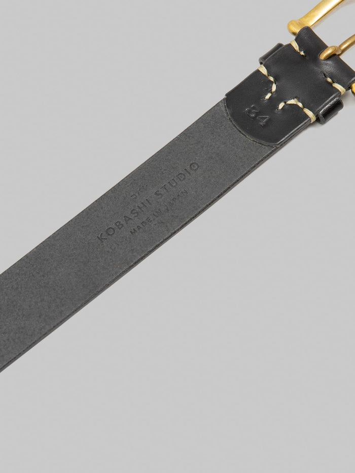 Kobashi Studio Hand Stitched Belt "Kihon" Buckle Black