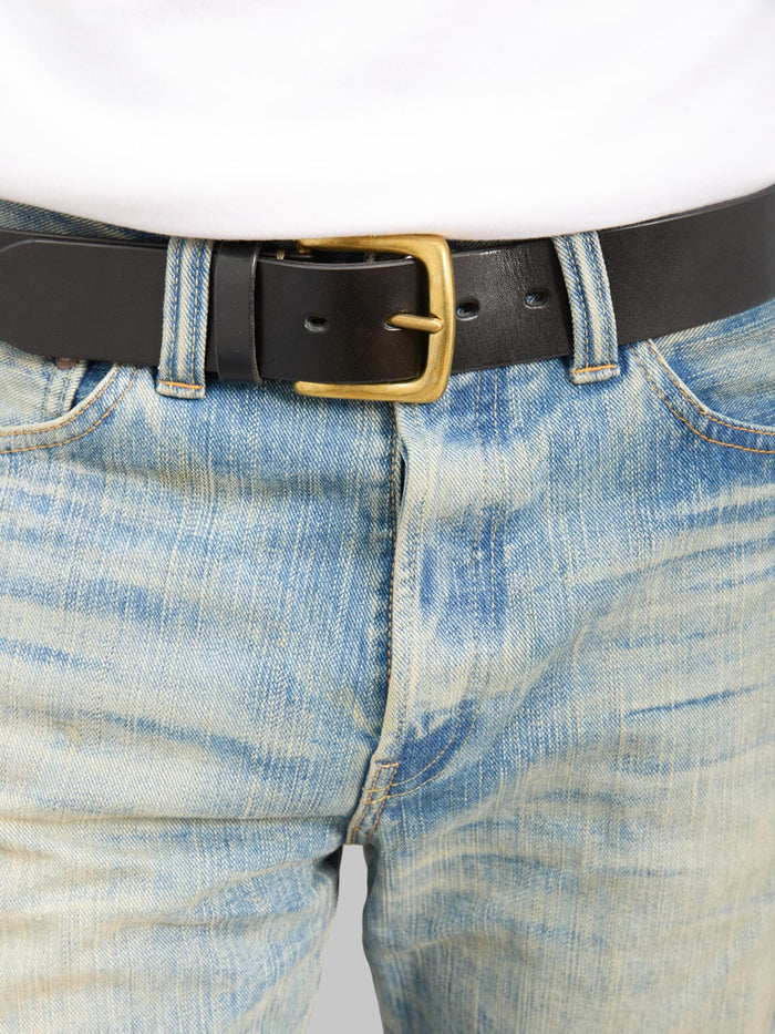 Kobashi Studio Hand Stitched Belt "Kihon" Buckle Black